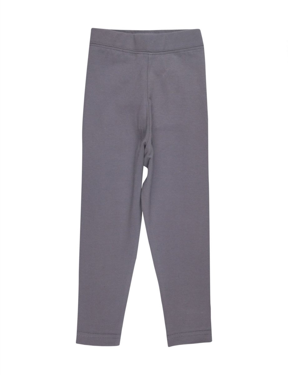 Combo of 2 Girls Full Length Leggings-Frost Grey and Brown - GLLG-2-FB-0-6