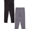 Combo of 2 Girls Full Length Leggings-Frost Grey and Brown - GLLG-2-FB-0-6