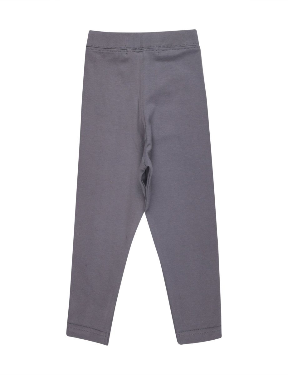 Combo of 2 Girls Full Length Leggings-Frost Grey and Brown - GLLG-2-FB-0-6