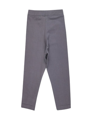 Combo of 2 Girls Full Length Leggings-Frost Grey and Brown - GLLG-2-FB-0-6
