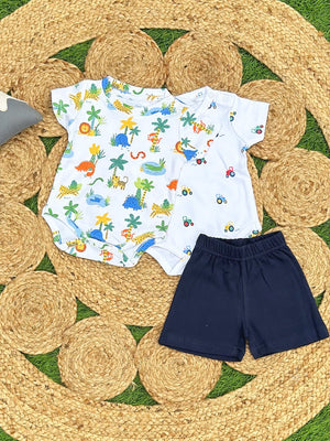 Combo Of 2 Infant Onesie and Shorts for Infants: Playtime Pal