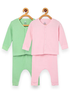Combo of 2 Infant Sets: Pastel Pink & Green Infant Set - IPS - NT - PSPGN - PM