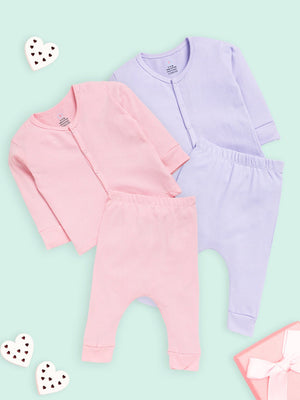 Pastel Pink & Lavender Infant Set