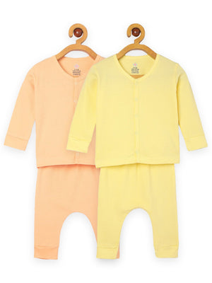 Combo of 2 Infant Sets: Pastel Yellow & Pastel Orange Infant Set - IPS - NT - PYWOR - PM