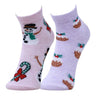 Combo Of 2 Kids Ankle Length Socks:Dear Santa-Pink, Lavender - SOC2-AF-DPLV-6-12