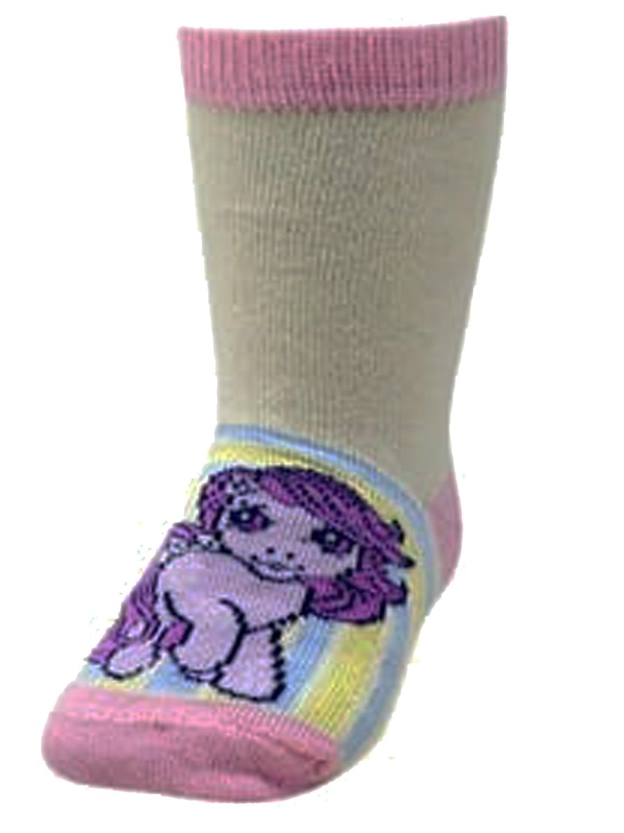Combo Of 2 Kids Ankle Length Socks:Little Pony- Lemon,Yellow - SOC2-AF-LPLY-6-12