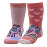 Combo Of 2 Kids Ankle Length Socks:Little Pony-Pink, Peach - SOC2-AF-LPPC-6-12