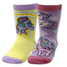 Combo Of 2 Kids Ankle Length Socks:Little Pony-Yellow, Lavender - SOC2-AF-LPYL-6-12