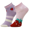 Combo Of 2 Kids Ankle Length Socks:Sweet Berry: Pink, Lavender - SOC2-AF-SPL-6-12