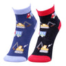 Combo Of 2 Kids Ankle Length Socks:Truck Time: Black, Navy - SOC2-AF-TRTBN-6-12