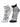 Combo Of 2 Kids Ankle Length Socks:Zebra:Grey, Black - SOC2-AF-ZBGB-6-12