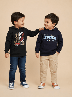 Combo of 2 Kids Hooded Sweatshirts - 0-6-months Kids Winter Hoodies