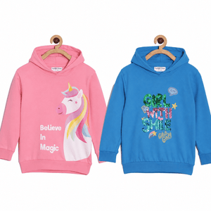 Combo of 2 Kids Hooded Sweatshirts - 0-6-months Kids Winter Hoodies
