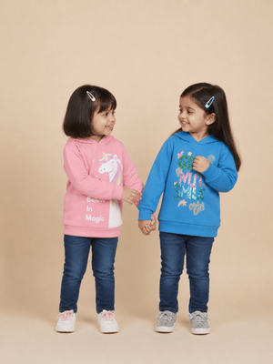 Combo of 2 Kids Hooded Sweatshirts - 0-6-months Kids Winter Hoodies