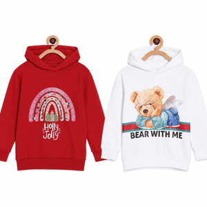 Combo of 2 Kids Hooded Sweatshirts - 0-6-months Kids Winter Hoodies