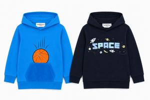 Combo of 2 Kids Hooded Sweatshirts - 0-6-months Kids Winter Hoodies
