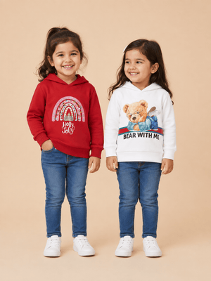 Combo of 2 Kids Hooded Sweatshirts - 0-6-months Kids Winter Hoodies