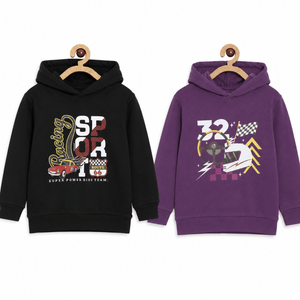 Combo of 2 Kids Hooded Sweatshirts - 0-6-months Kids Winter Hoodies