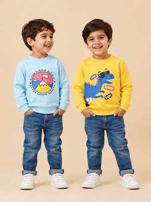 Combo of 2 Kids Sweatshirts - 0-6 Months Kids Winter Sweatshirts