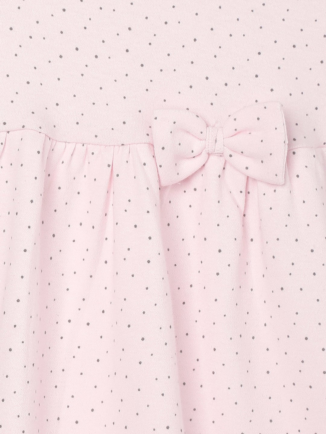 Combo of 2:Pink Rabbit & Polka Dotted Girls Casual Dresses