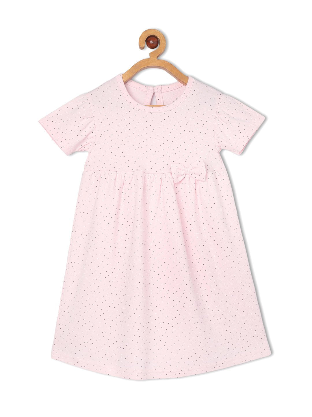 Combo of 2:Pink Rabbit & Polka Dotted Girls Casual Dresses