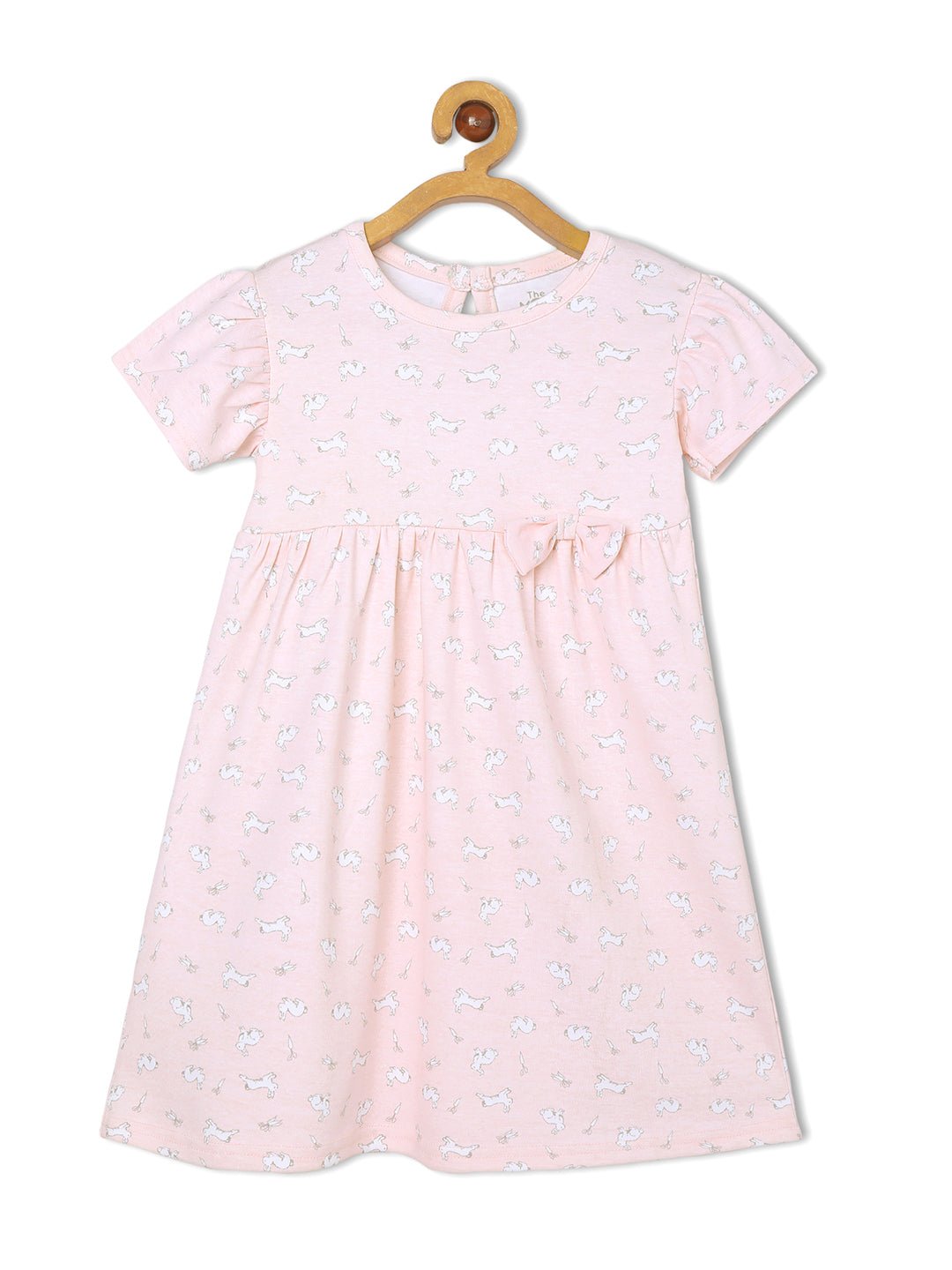 Combo of 2:Pink Rabbit & Polka Dotted Girls Casual Dresses