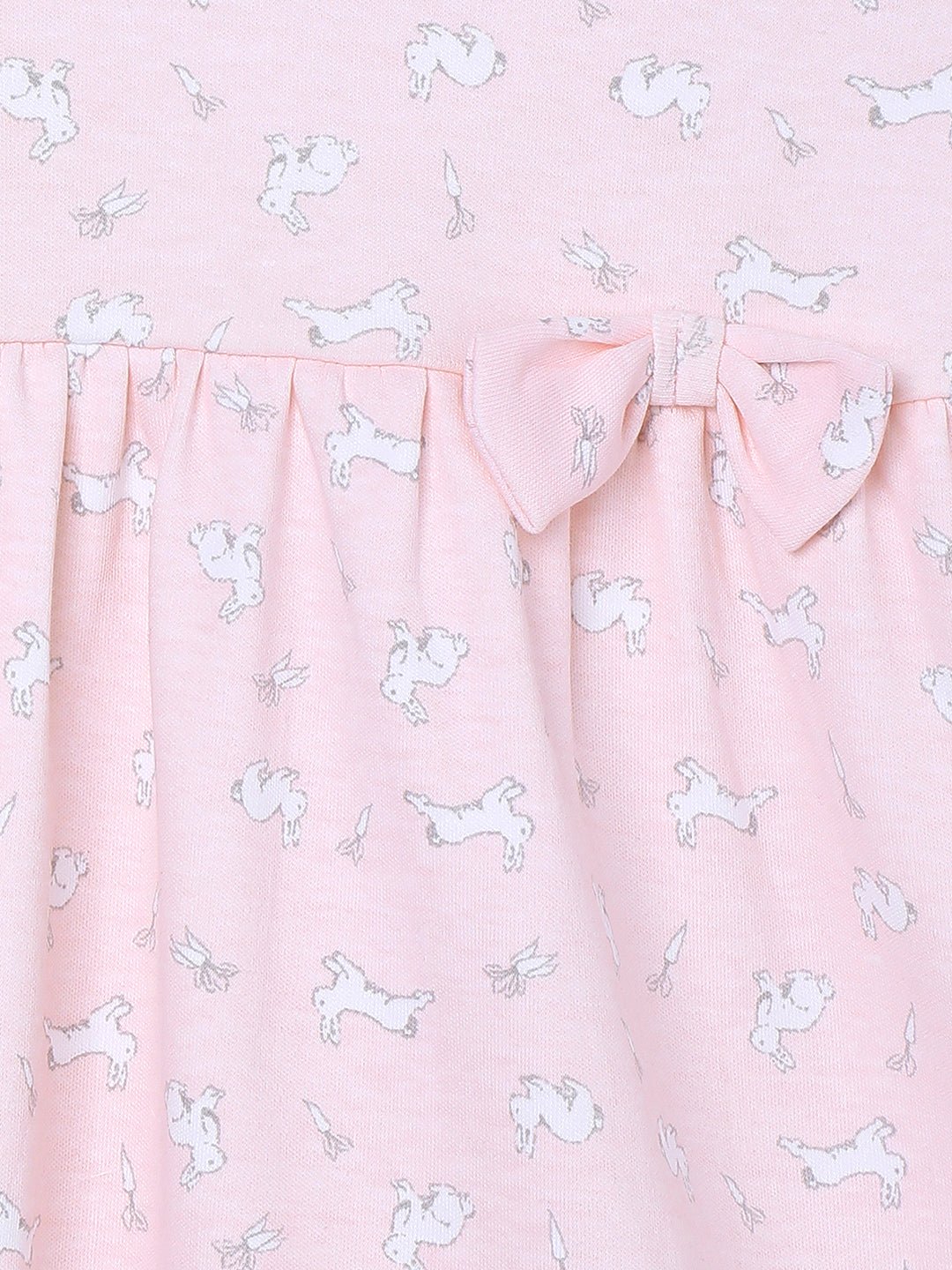 Combo of 2:Pink Rabbit & Polka Dotted Girls Casual Dresses