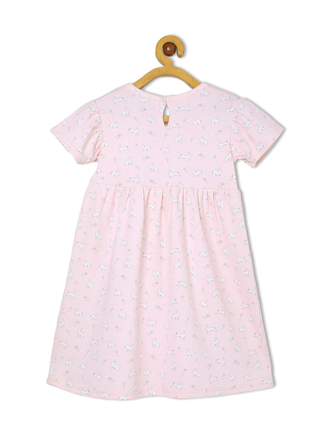 Combo of 2:Pink Rabbit & Polka Dotted Girls Casual Dresses