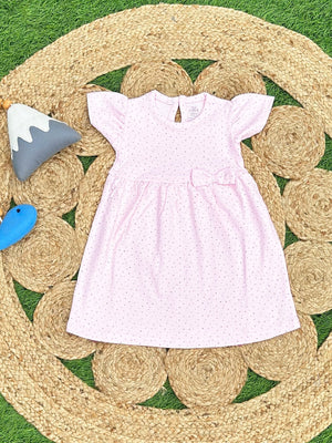 Combo of 2:Pink Rabbit & Polka Dotted Girls Casual Dresses