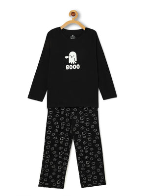 Combo Of 3: Boo Matching Pajama Set For Mom And Baby - Halloween Costumes