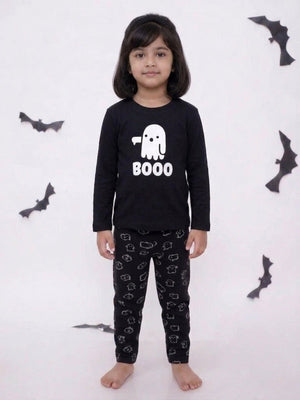 Combo Of 3: Boo Matching Pajama Set For Mom And Baby - Halloween Costumes