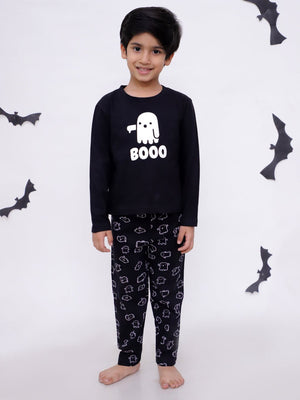 Combo Of 3: Boo Matching Pajama Set For Mom And Baby - Halloween Costumes