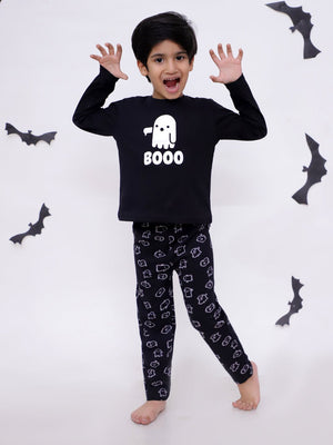 Combo Of 3: Boo Matching Pajama Set For Mom And Baby - Halloween Costumes