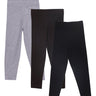 Combo of 3 Girls Full Length Leggings-Black, Brown and Grey - GLLG-3-BBG-0-6