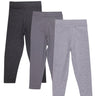 Combo of 3 Girls Full Length Leggings-Frost Grey, Charcoal Grey and Grey - GLLG-3-FCG-0-6