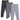 Combo of 3 Girls Full Length Leggings-Frost Grey, Charcoal Grey and Grey - GLLG-3-FCG-0-6