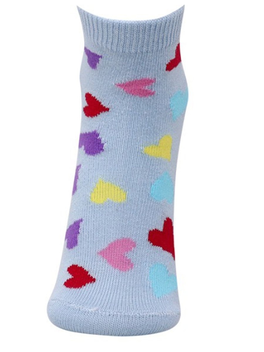 Combo Of 3 Kids Ankle Length Socks:Magic World-Cream, Blue, Grey - SOC3-AF-MCBG-6-12