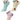 Combo Of 3 Kids Ankle Length Socks:Sweet Berry: Mint, Peach, Lemon - SOC3-AF-MPL-6-12
