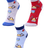 Combo Of 3 Kids Ankle Length Socks:Truck Time:Grey, Red, Blue - SOC3-AF-TGRBL-6-12