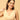 Model showing the strap of beige maternity nursing bra from the mom store