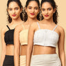 Combo of 3 Nursing Pumping Bra Black, Beige & Grey - MSB3-BLBGR-S-M