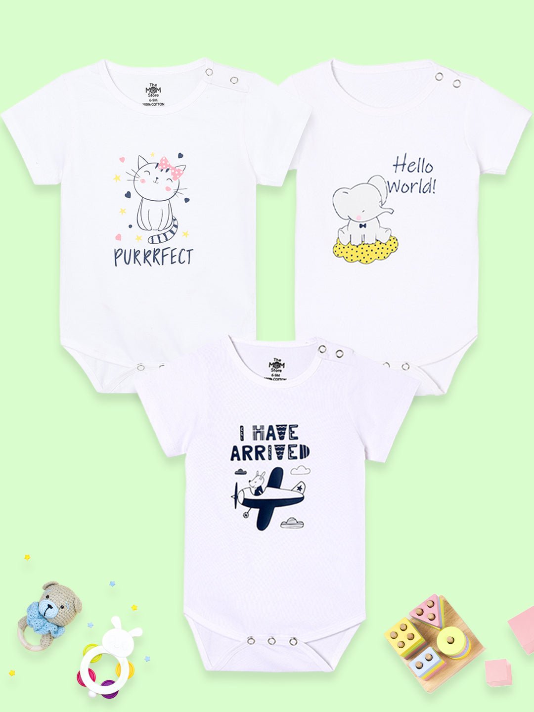 Combo of 3 Onesie: Style C - ONC3 - HWIAPR - PM
