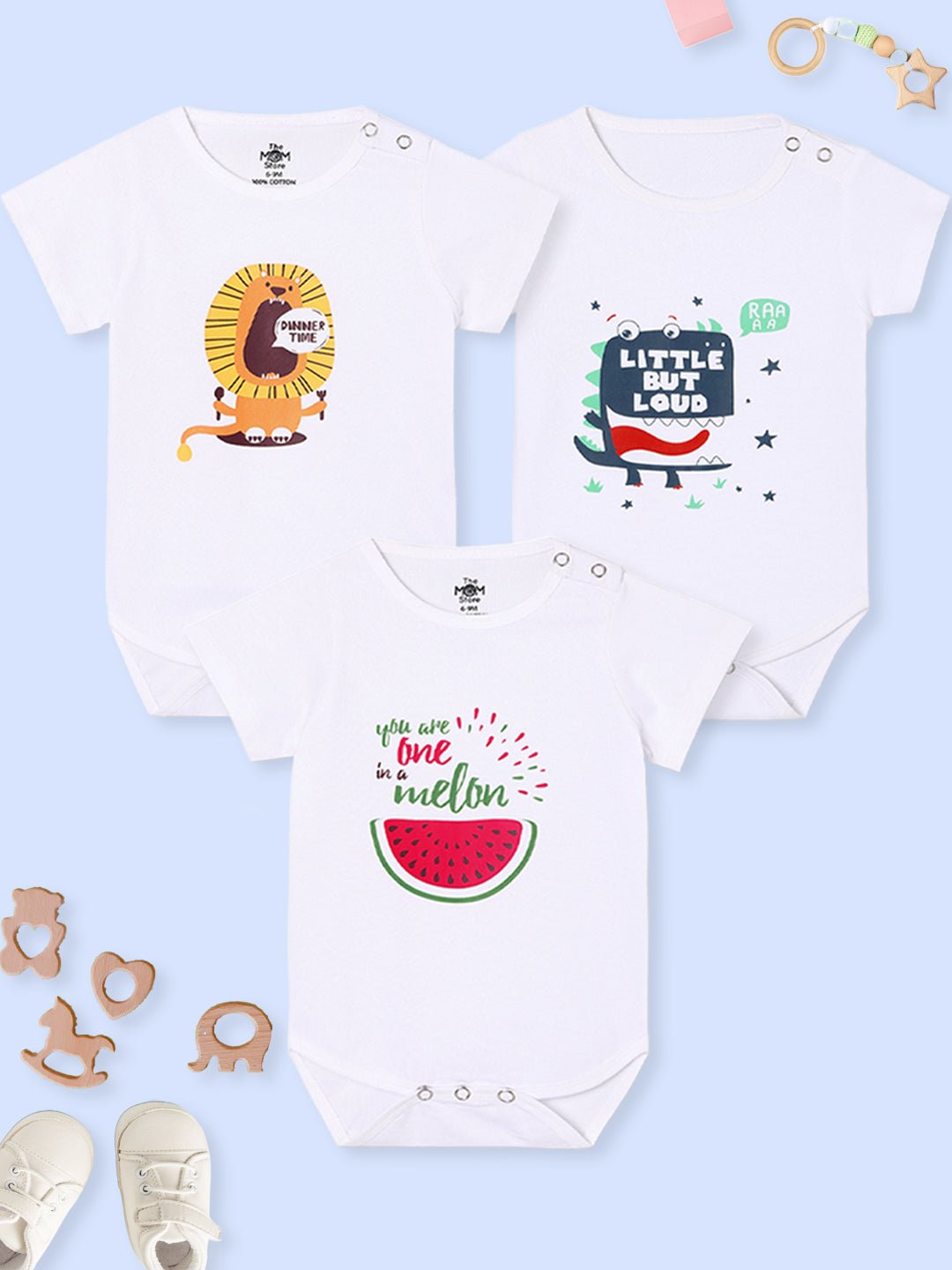 Combo of 3 Onesie: Style D - ONC3 - OMLBDT - PM