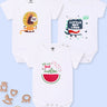 Combo of 3 Onesie: Style D - ONC3 - OMLBDT - PM