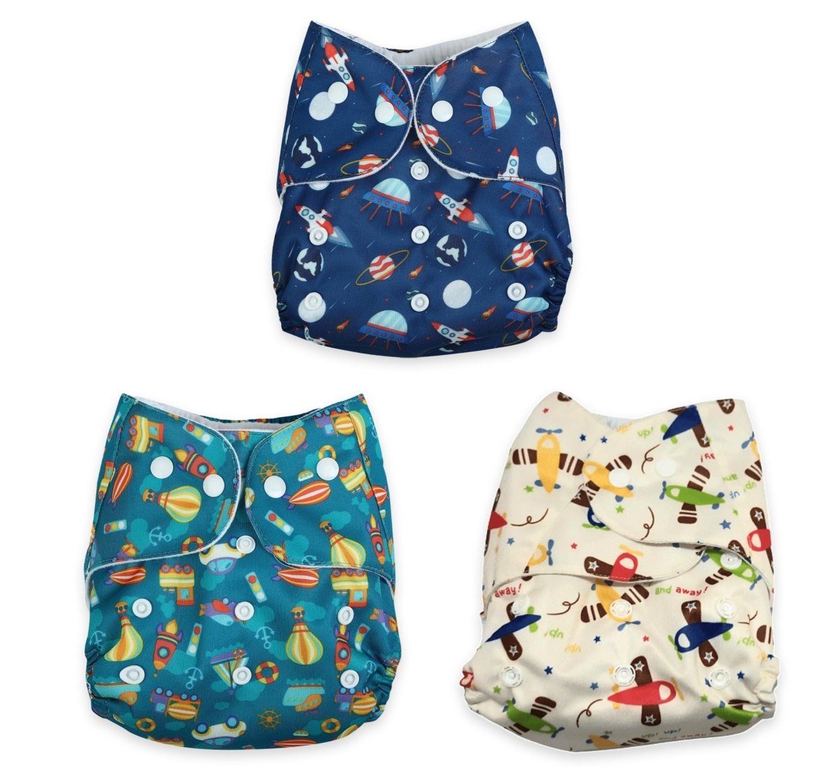 Combo of 3 Reusable Diapers- Option 12 - DPR-3-LOSC-3-3