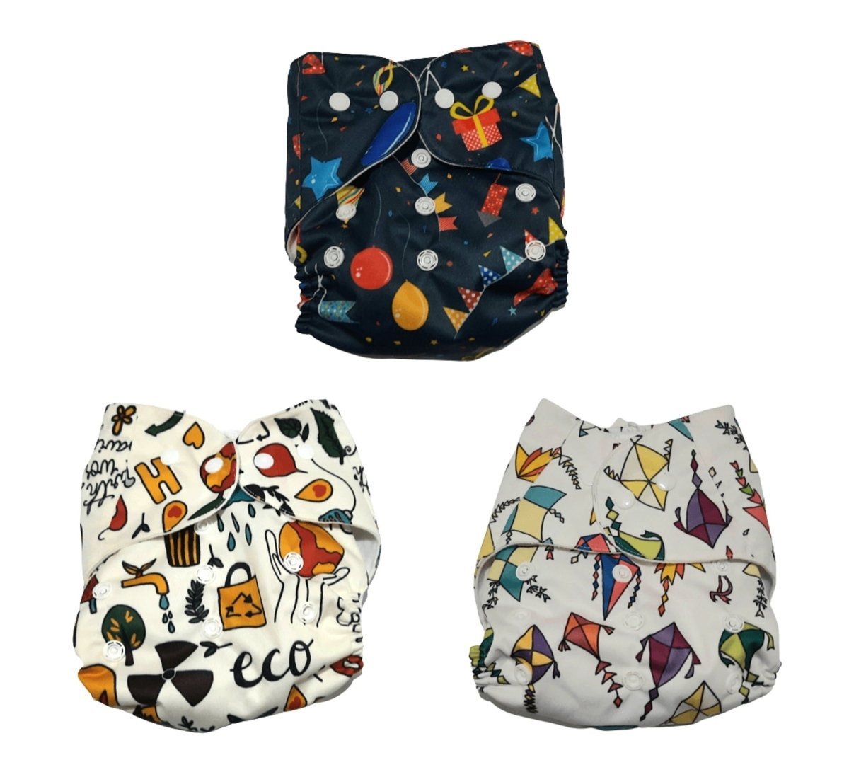 Combo of 3 Reusable Diapers - Option 3 - CD3-PRECK-3-3
