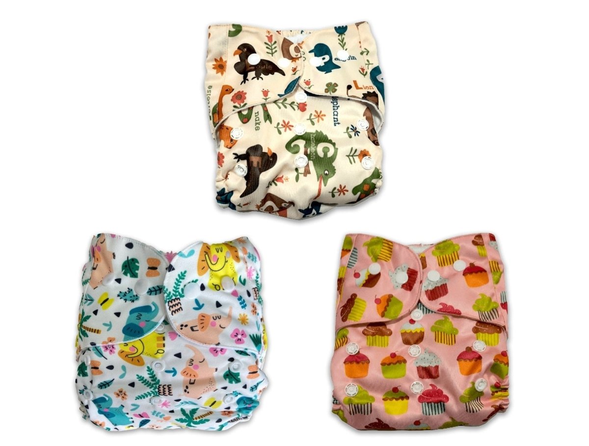 Combo of 3 Reusable Diapers - Option M - DPR-3-TCMF-3-3