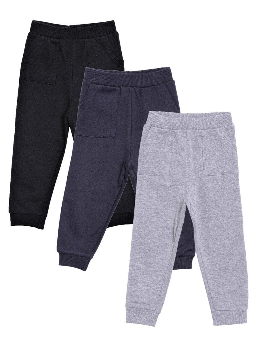 Combo of 3 Sweatpants-Grey, Navy Blue and Black - SP-3-GNB-0-6
