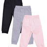 Combo of 3 Sweatpants-Pink, Grey and Black - SP-3-PGB-0-6
