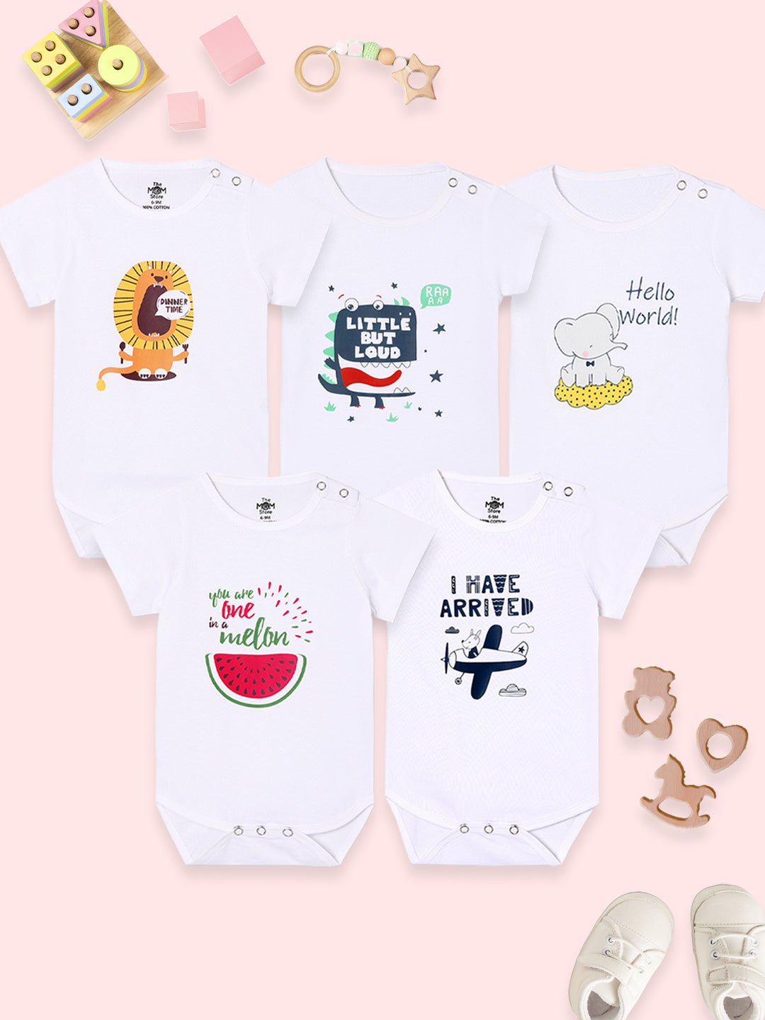 Combo of 5 Onesie: Style B - ONC5 - OMLDHIA - PM